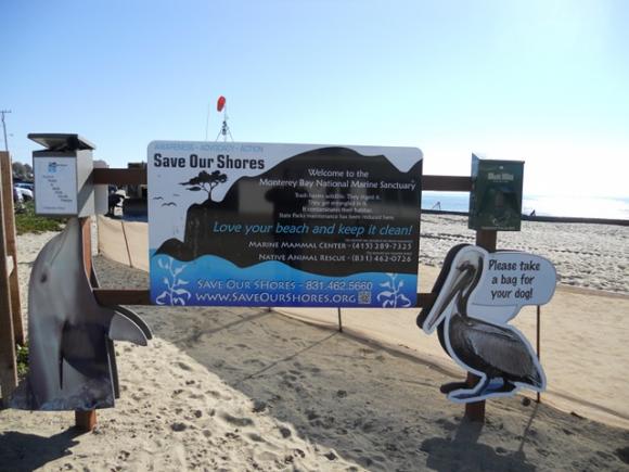 Expect more Beachkeepers signs like this one around Santa Cruz County. Photo courtesy Save Our Shores. 