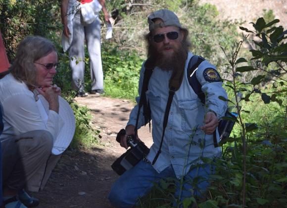 Scott Peden leading a nature walk at Rancho del Oso.