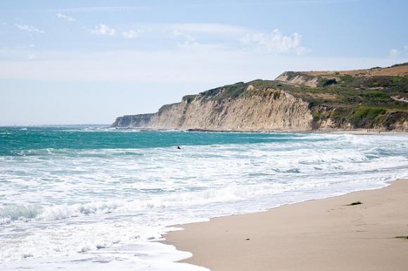 Sometimes blowy, never crowded—that's the beauty of Scott Creek. Photo by Josh Hallett.