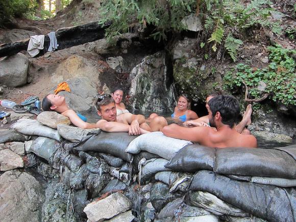 Sykes Hot Springs is a popular place. Photo by Snickclunk on Flickr.