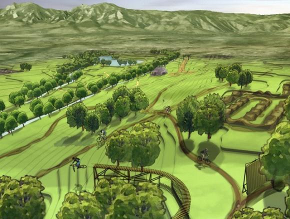 A rendering of Valmont Bike Park in Boulder. Alpine Bike Parks, the company that built Valmont, will construct the Mount Hermon bike park.