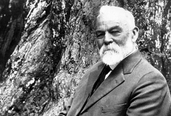 Self-portrait of photographer-turned-activist A.P. Hill, who helped found the Sempervirens Club and save the last big trees in Big Basin. 