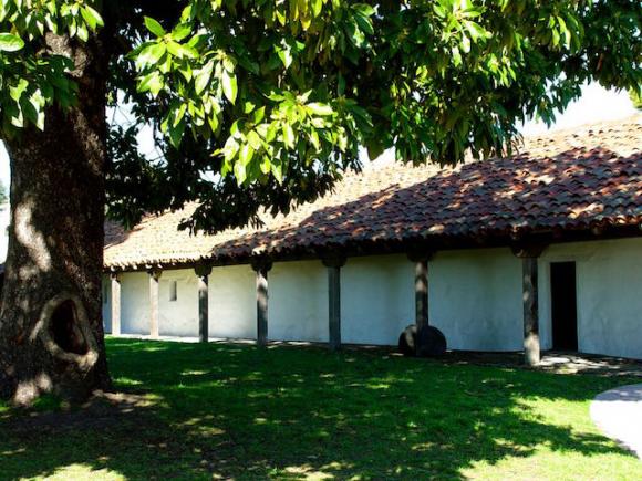 The Mission Adobe and courtyard in high summer. Friends of SC State Parks photo.